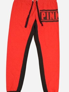 Victoria's Secret PINK red and black joggers